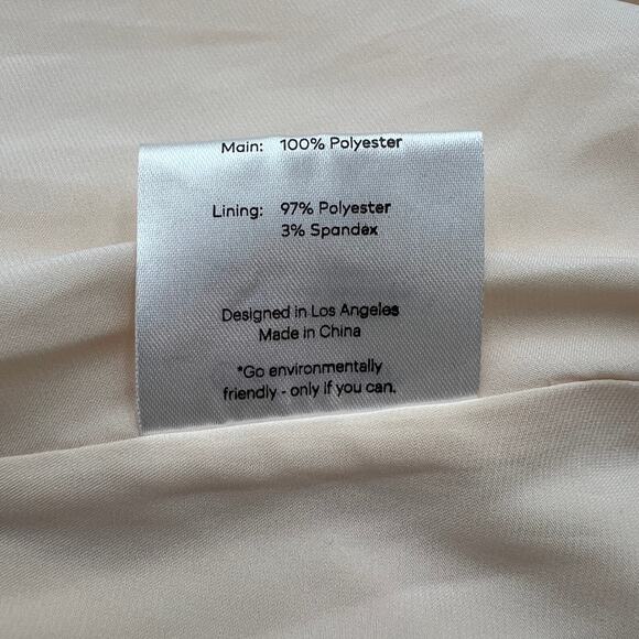 Fame and Partners Wrap Dress Pale Cream Cocktail Party - Picture 5 of 6